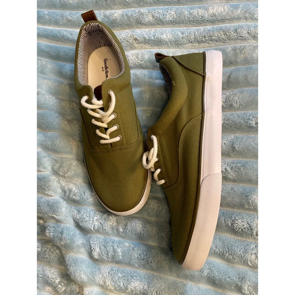 Goodfellow Co Canvas Lace Up Sneakers Olive Green Size‎ 11 Mens Casual Shoes